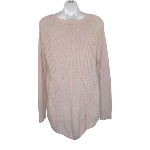 hinge Sweater Womens Small Pink Merino Wool Alpaca Blend Pullover Long Sleeved - Picture 2 of 12